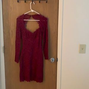 Burgundy dress
